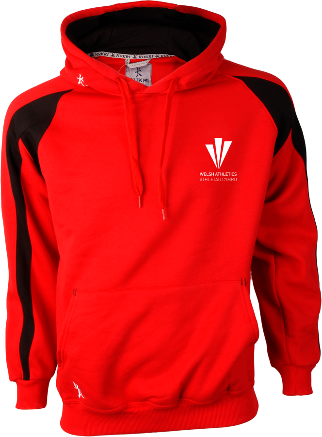 red sports hoodie